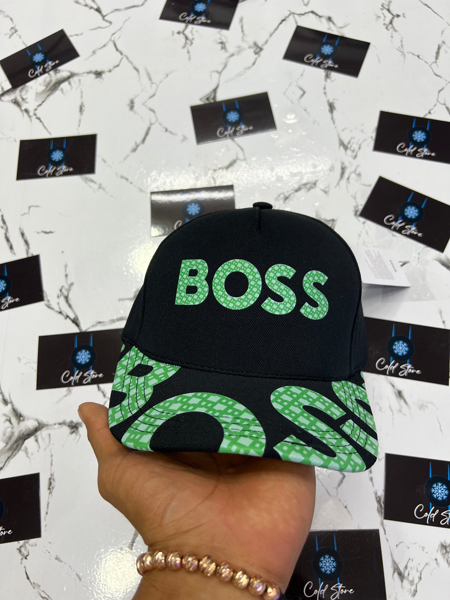 Gorra Boss logo verde